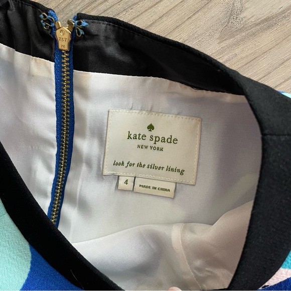 Kate Spade Dive Right In Jaq Floral Print Shift Dress Size 4 - Picture 3 of 4